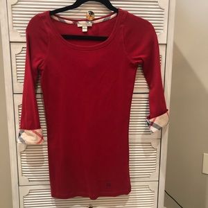 Women’s Burberry cotton 3/4 sleeve shirt